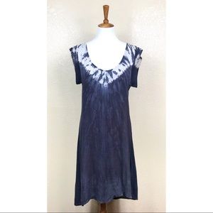 Graham & Spencer Paneled Tie Dye Midi Dress